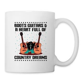 Comté Musique Vintage Amateur de musique Western Country C - Mug blanc - blanc - Droite