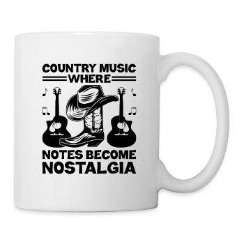 Comté Musique Vintage Amateur de musique Western Country C - Mug blanc - blanc - Droite