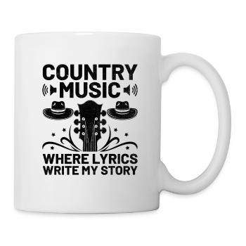 Comté Musique Vintage Amateur de musique Western Country C - Mug blanc - blanc - Droite