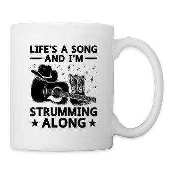 Comté Musique Vintage Amateur de musique Western Country C - Mug blanc - blanc - Droite