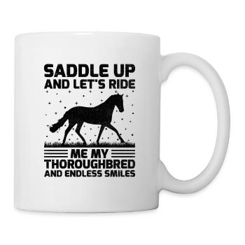 Courses de chevaux pur-sang Équitation Chevaux équestres - Mug blanc - blanc - Droite