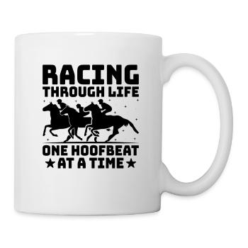 Thoroughbred Horse Racing Riding Equestian Horses - Mug - white - Right