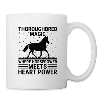 Courses de chevaux pur-sang Équitation Chevaux équestres - Mug blanc - blanc - Droite