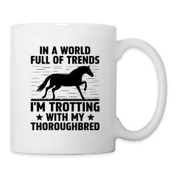 Courses de chevaux pur-sang Équitation Chevaux équestres - Mug blanc - blanc - Droite