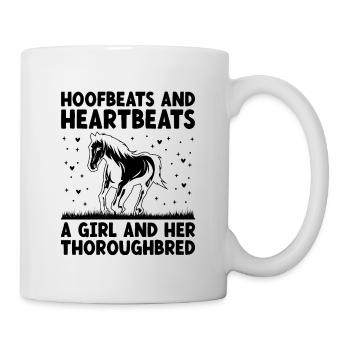 Courses de chevaux pur-sang Équitation Chevaux équestres - Mug blanc - blanc - Droite