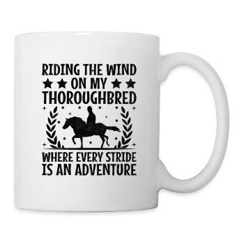 Courses de chevaux pur-sang Équitation Chevaux équestres - Mug blanc - blanc - Droite