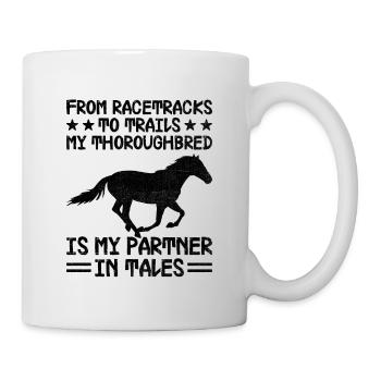 Courses de chevaux pur-sang Équitation Chevaux équestres - Mug blanc - blanc - Droite