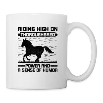 Thoroughbred Horse Racing Riding Equestian Horses - Mug - white - Right