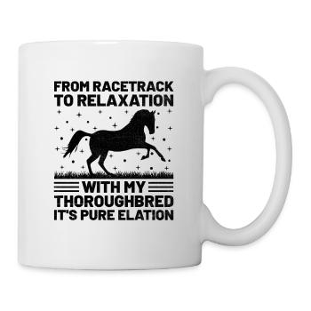 Thoroughbred Horse Racing Riding Equestian Horses - Mug - white - Right