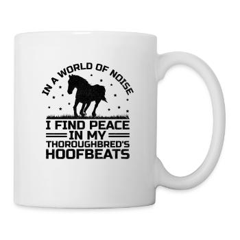 Thoroughbred Horse Racing Riding Equestian Horses - Mug - white - Right