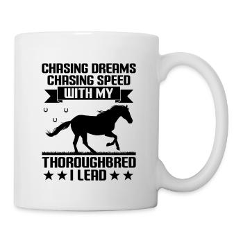 Courses de chevaux pur-sang Équitation Chevaux équestres - Mug blanc - blanc - Droite