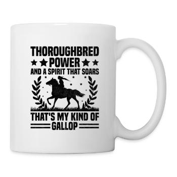 Thoroughbred Horse Racing Riding Equestian Horses - Mug - white - Right