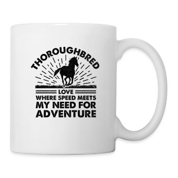 Courses de chevaux pur-sang Équitation Chevaux équestres - Mug blanc - blanc - Droite