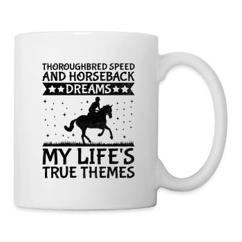 Courses de chevaux pur-sang Équitation Chevaux équestres - Mug blanc - blanc - Droite