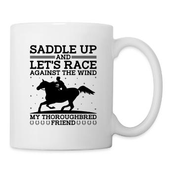 Thoroughbred Horse Racing Riding Equestian Horses - Mug - white - Right