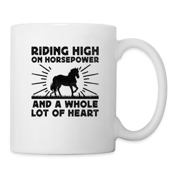 Thoroughbred Horse Racing Riding Equestian Horses - Mug - white - Right