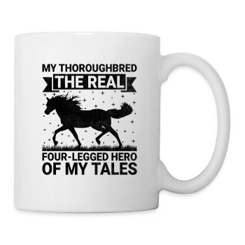 Thoroughbred Horse Racing Riding Equestian Horses - Mug - white - Right