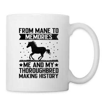 Courses de chevaux pur-sang Équitation Chevaux équestres - Mug blanc - blanc - Droite