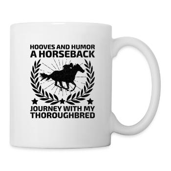 Courses de chevaux pur-sang Équitation Chevaux équestres - Mug blanc - blanc - Droite
