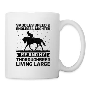 Courses de chevaux pur-sang Équitation Chevaux équestres - Mug blanc - blanc - Droite