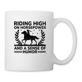 Courses de chevaux pur-sang Équitation Chevaux équestres - Mug blanc - blanc - Droite