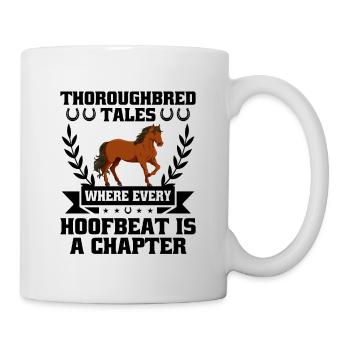 Thoroughbred Horse Racing Riding Equestian Horses - Mug - white - Right