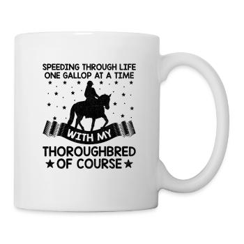 Thoroughbred Horse Racing Riding Equestian Horses - Mug - white - Right