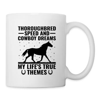 Courses de chevaux pur-sang Équitation Chevaux équestres - Mug blanc - blanc - Droite