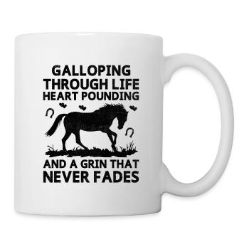 Thoroughbred Horse Racing Riding Equestian Horses - Mug - white - Right