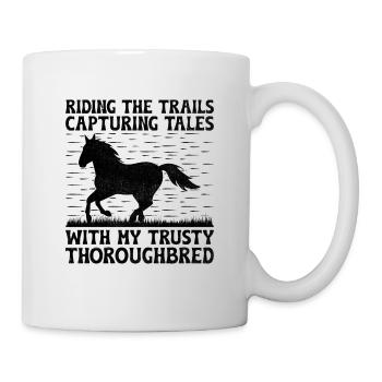Thoroughbred Horse Racing Riding Equestian Horses - Mug - white - Right