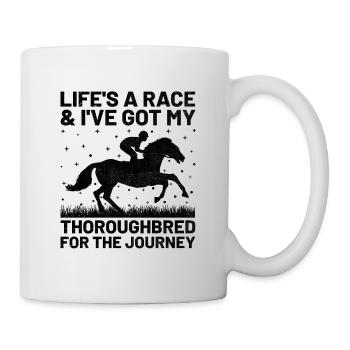 Courses de chevaux pur-sang Équitation Chevaux équestres - Mug blanc - blanc - Droite