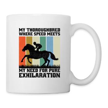 Courses de chevaux pur-sang Équitation Chevaux équestres - Mug blanc - blanc - Droite