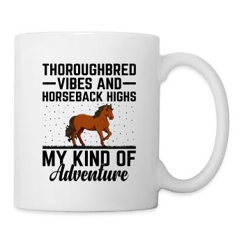 Thoroughbred Horse Racing Riding Equestian Horses - Mug - white - Right
