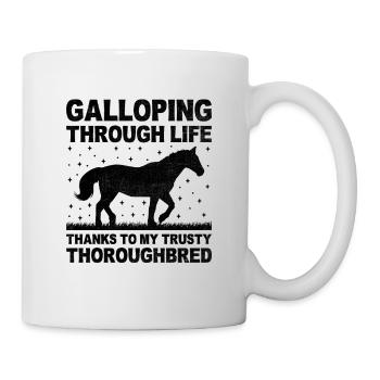 Thoroughbred Horse Racing Riding Equestian Horses - Mug - white - Right
