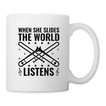 Trombonist Trombone Player Marching Band Trombone - Mug - white - Right