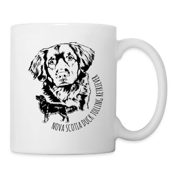 Nouvelle-Écosse Duck Tolling Retriever Toller Wilsigns - Mug blanc - blanc - Droite