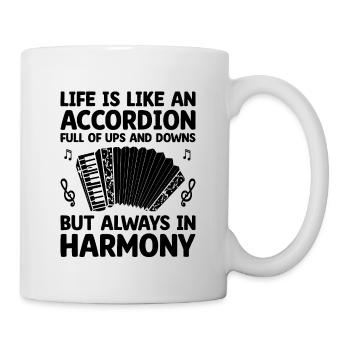 La vie est comme un accordéon plein de hauts et de bas Ac - Mug blanc - blanc - Droite
