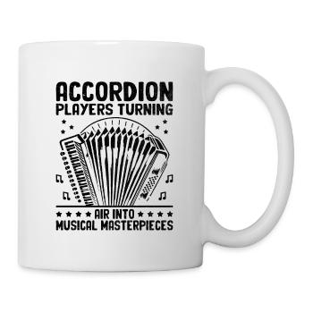 Akkordeonspieler verwandeln Luft in musikalisches Meisterwerk - Tasse - Weiß - Rechts