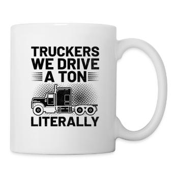 Trucker Fahren Papa Trucker Vater LKW-Fahrer - Tasse - Weiß - Rechts