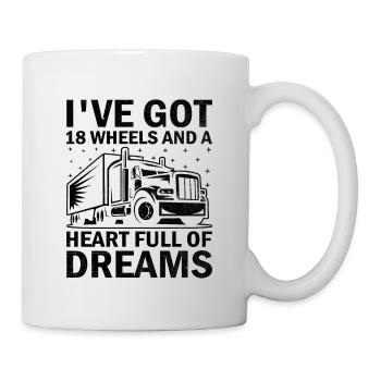 Trucker Fahren Papa Trucker Vater LKW-Fahrer - Tasse - Weiß - Rechts