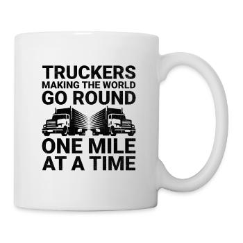 Camionneur Conduisant Papa Camionneur Père Chauffeur De Camion - Mug blanc - blanc - Droite