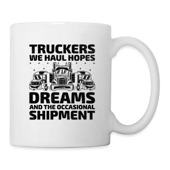 Trucker Fahren Papa Trucker Vater LKW Fahrer - Tasse - Weiß - Rechts