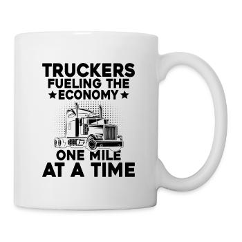 Trucker Fahren Papa Trucker Vater LKW Fahrer - Tasse - Weiß - Rechts