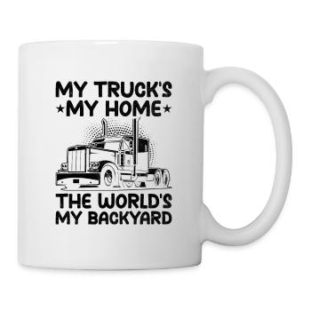 Trucker Fahren Papa Trucker Vater LKW Fahrer - Tasse - Weiß - Rechts