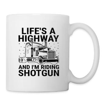 Trucker Fahren Papa Trucker Vater LKW Fahrer - Tasse - Weiß - Rechts