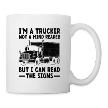 Trucker Fahren Papa Trucker Vater LKW Fahrer - Tasse - Weiß - Rechts