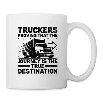 Camionneur Conduisant Papa Camionneur Père Chauffeur De Camion - Mug blanc - blanc - Droite