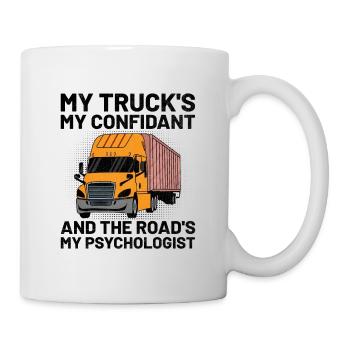 Trucker Fahren Papa Trucker Vater LKW-Fahrer - Tasse - Weiß - Rechts
