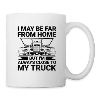 Camionneur Conduisant Papa Camionneur Père Chauffeur De Camion - Mug blanc - blanc - Droite