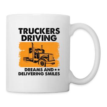 Trucker Fahren Papa Trucker Vater LKW-Fahrer - Tasse - Weiß - Rechts